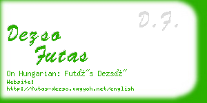 dezso futas business card